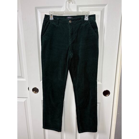 Jones New York Dark Green Corduroy Pants Straight Leg Size 6 - Picture 1 of 8